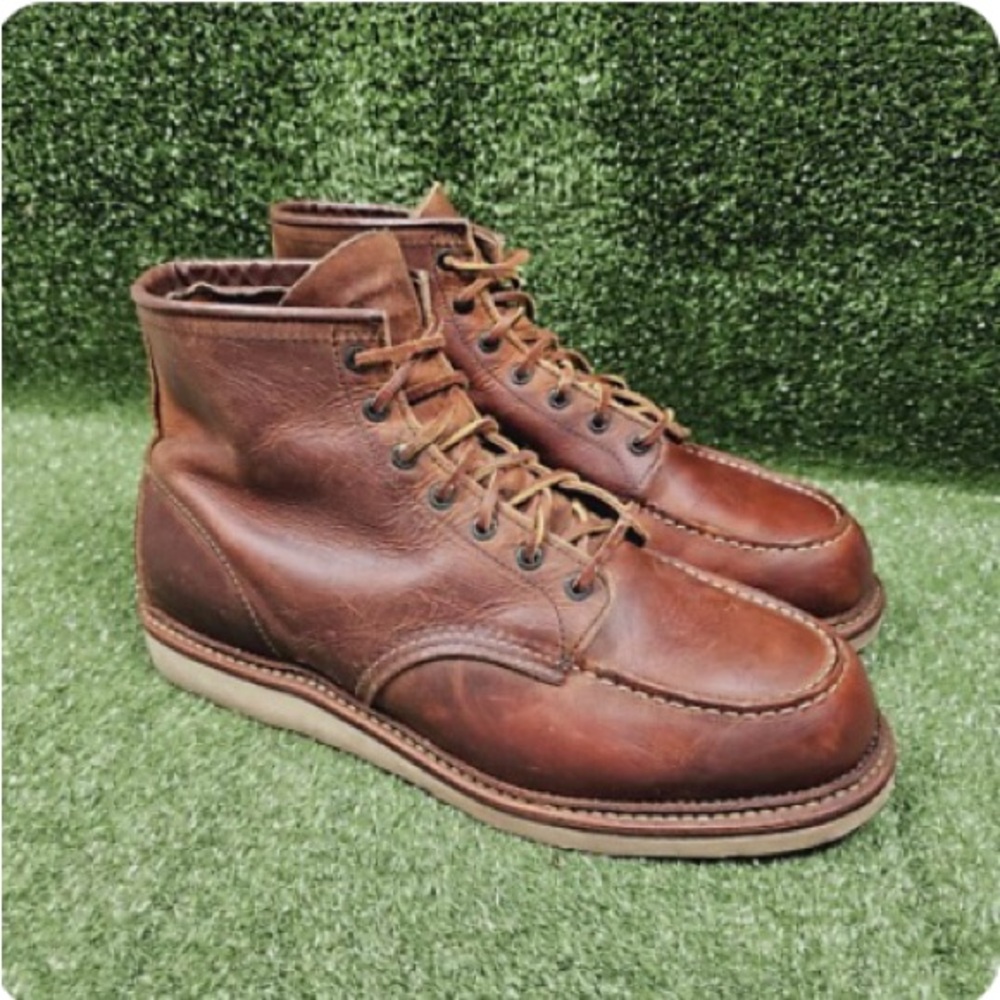 Vintage Red Wing 1907 Heritage Moc Toe Leather Boots